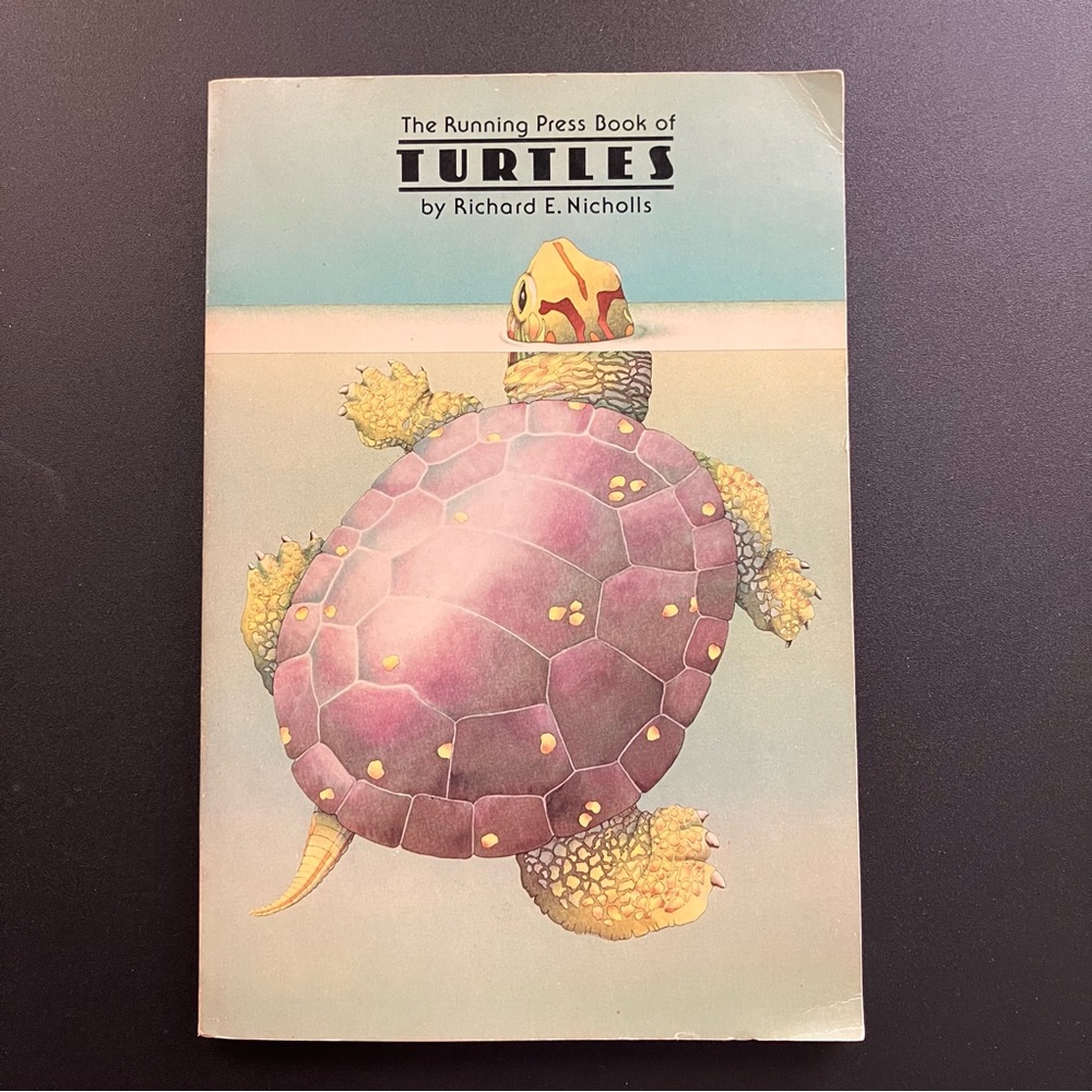 Vintage Book of Turtles Running Press 1977 Illustrated 70s Paperback